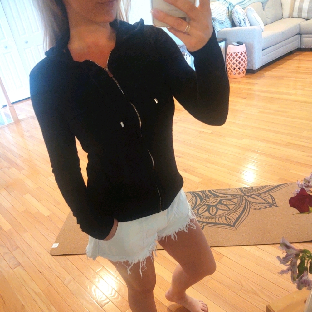 Black sweater zip up